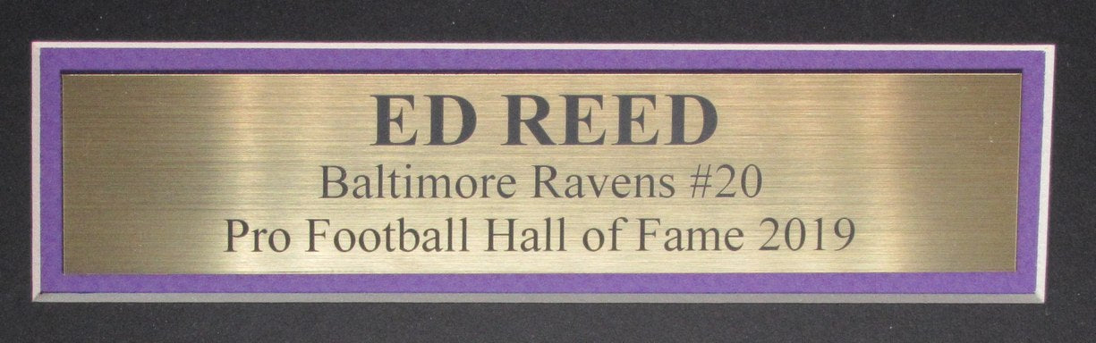 Ed Reed Signed/Autographed Black Baltimore Ravens Jersey Framed Beckett 190941