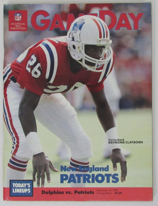 November 16, 1985 Miami Dolphins vs. New England Patriots NFL GameDay Program