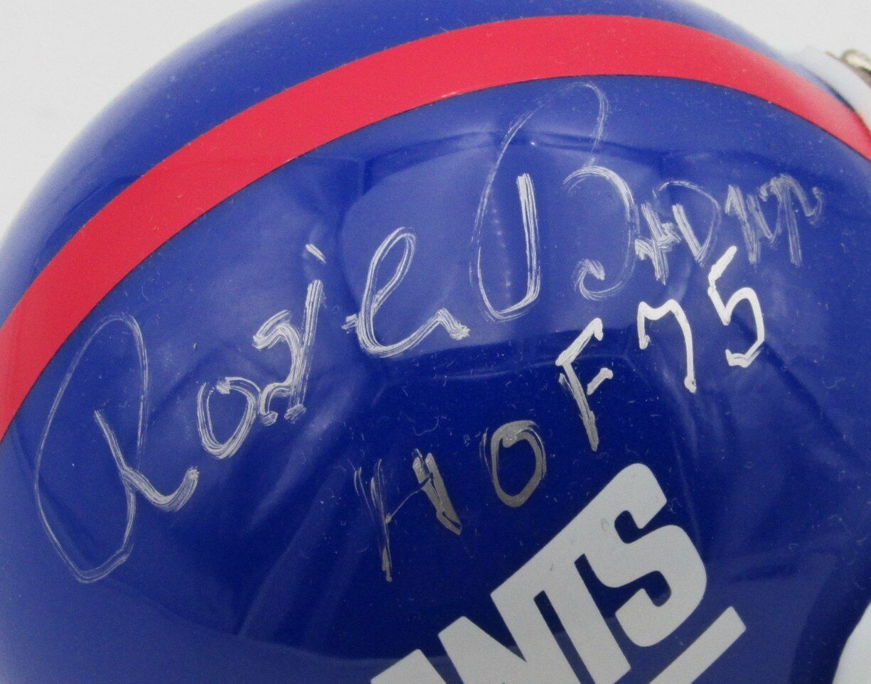 Rosie Brown HOF Autographed/Inscribed Micro Mini   Helmet Giants JSA 176526