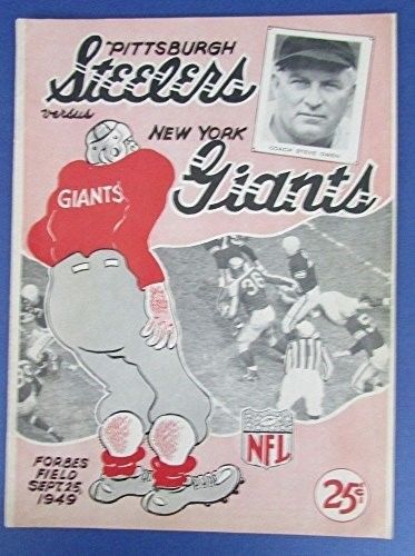 1949 Pittsburgh Steelers Vs. New York Giants Program RARE 122800