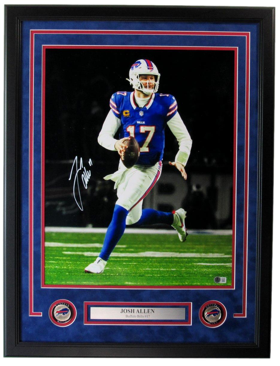 Josh Allen Autographed  16x20 Framed Photo Buffalo Bills Beckett 193039