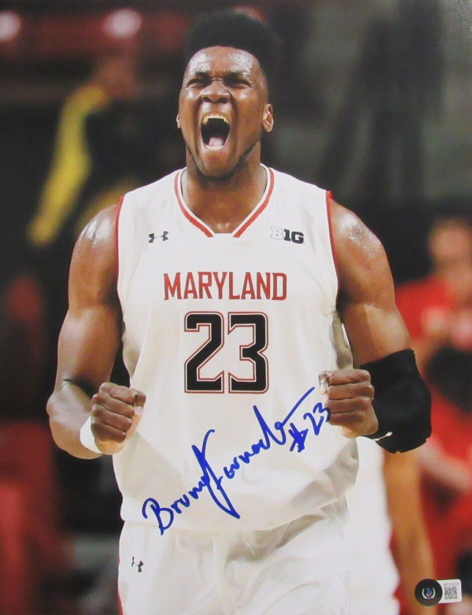 Bruno Fernando Autographed 11x14 Basketball Photo University of Maryland Beckett