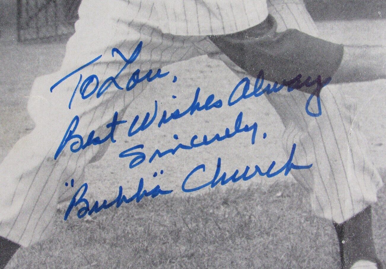 "Bubba" Church Autographed 8x11 Baseball Magazine Insert Photo Phillies PSA/DNA