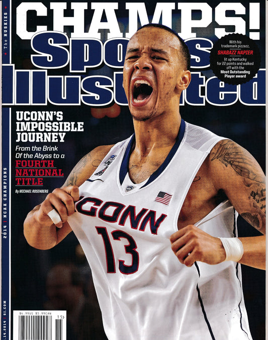 April 14, 2014 Shabazz Napier UCONN Sports Illustrated Magazine NO LABEL 182332