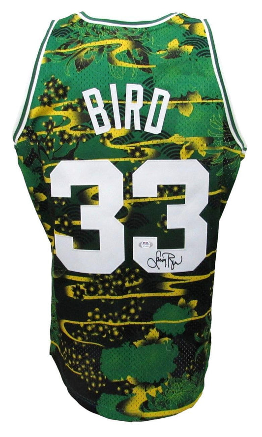 Larry Bird Autographed Green Mitchell & Ness Swingman Jersey PSA/DNA 179394