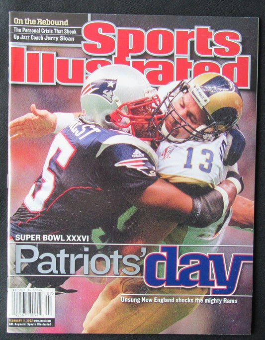 2002 Sports Illustrated Magazine NO LABEL New England Patriots 176498