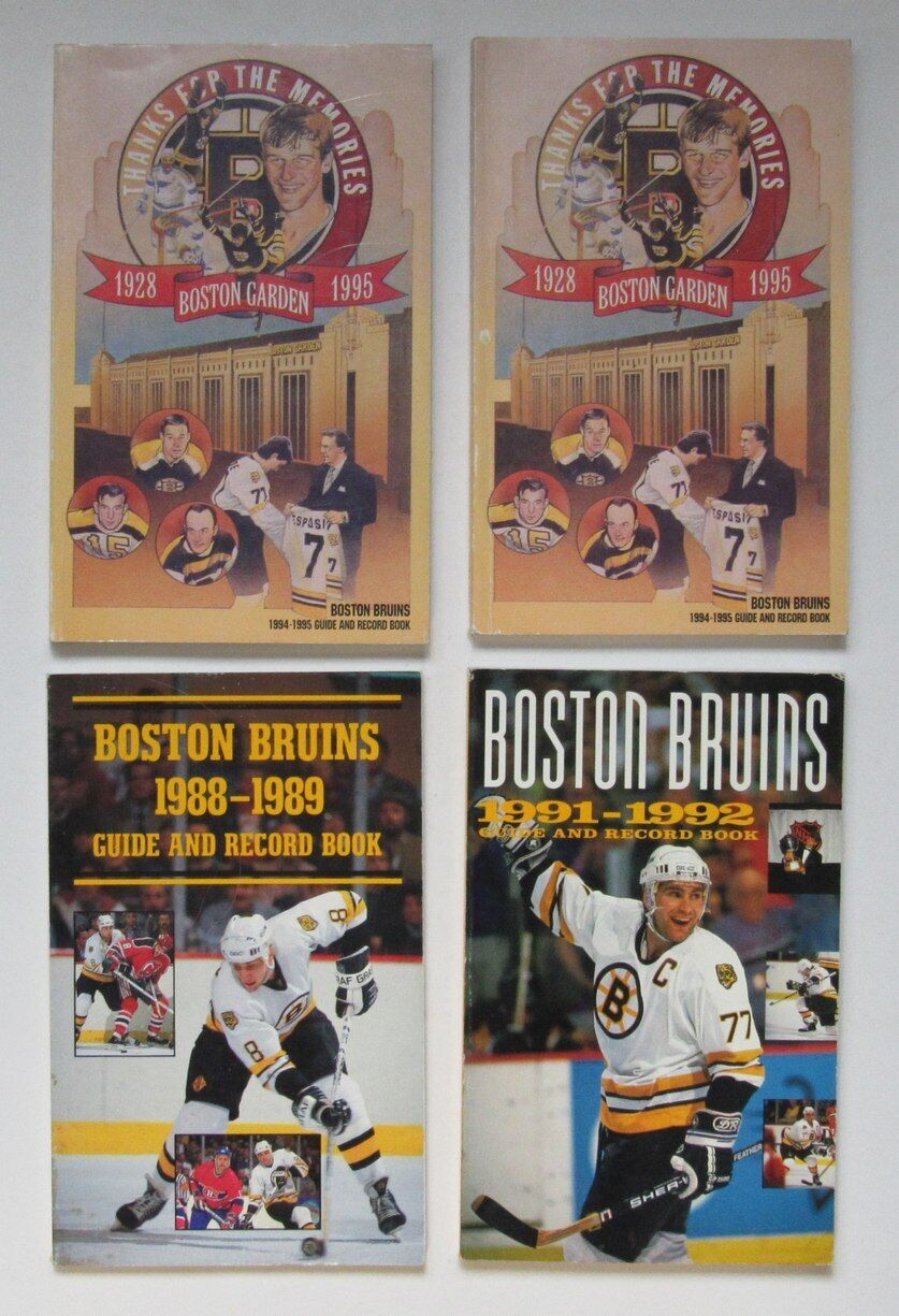 Lot of (8) Boston Bruins Media/Press Guides (1988, 1991, 1994, 1998-2001) 181311