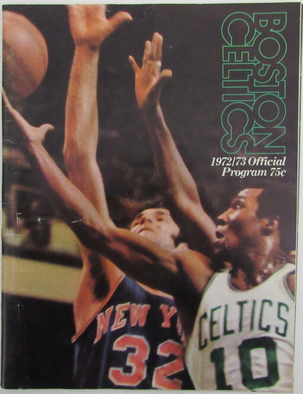 1972/73 Boston Celtics Basketball Game Program Scorecard page is missing 176322