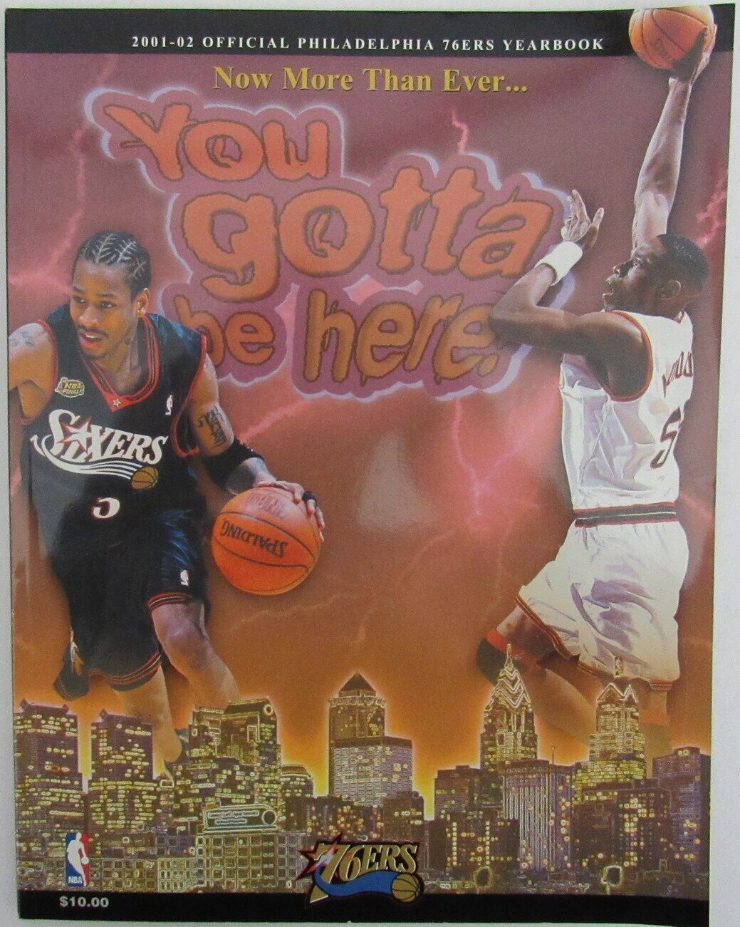 2001-2002 Philadelphia 76ers Yearbook Allen Iverson Cover 165081