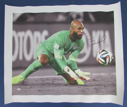 Tim Howard "Secretary of Defense" Signed 16x20 Team USA World Cup JSA 133524