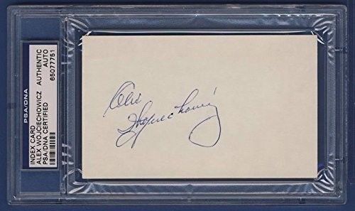 Alex Wojciechowicz Lions Signed 3x5 Index Card PSA/DNA 132690