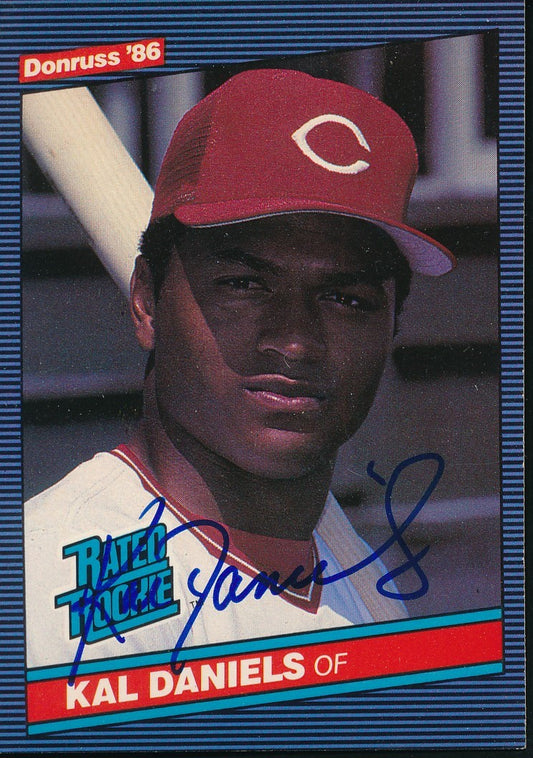 Kal Daniels Signed/Autographed 1986 Leaf-Donruss Card #27 Cincinnati Reds 192287