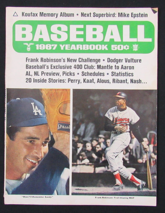 1967 Baseball Yearbook Magazine Sandy Koufax/Frank Robinson on Cover 185531