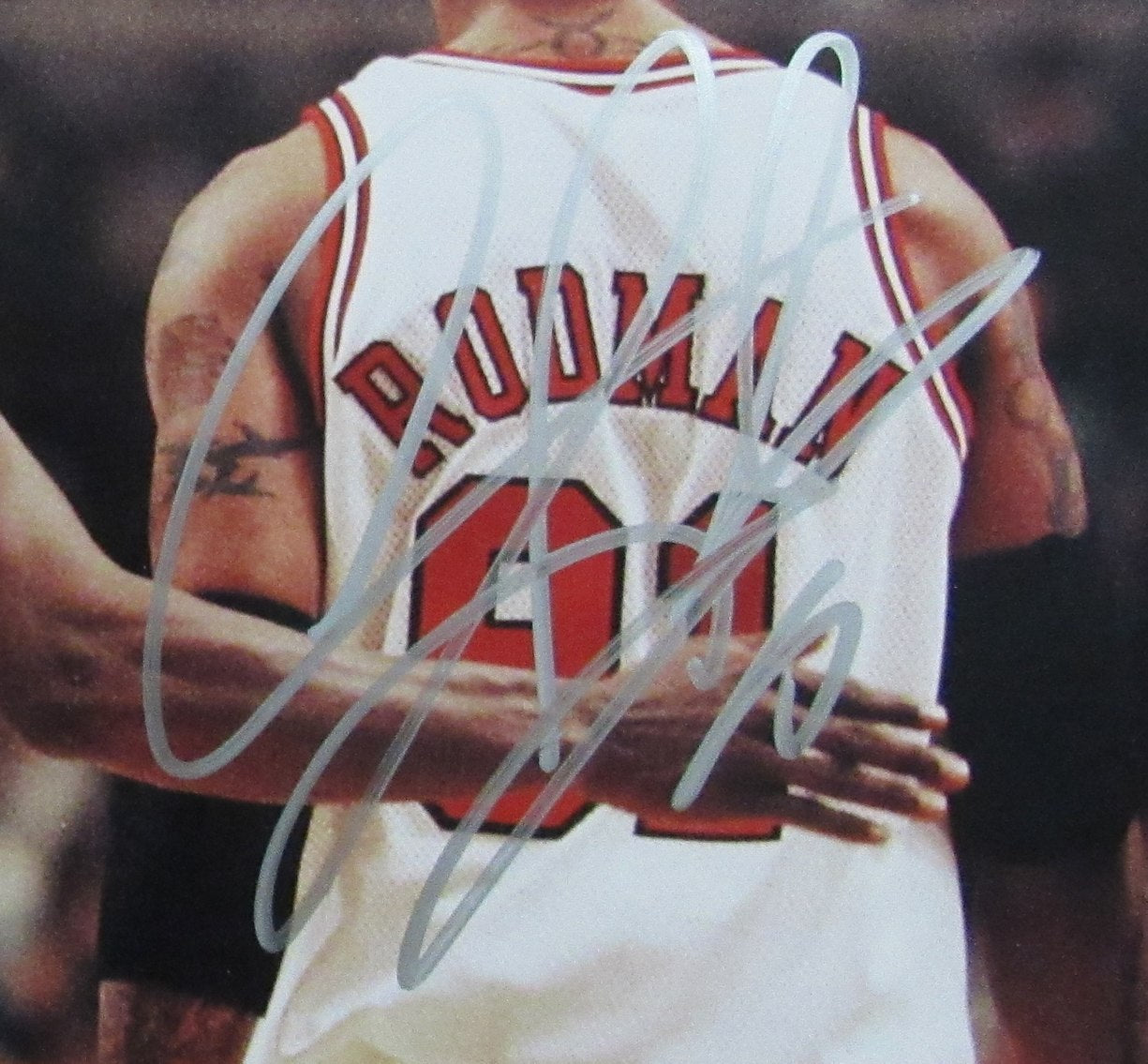 Dennis Rodman HOF Signed/Autographed 11x14 Photo w/ Jordan Bulls JSA 189833