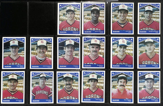 1983 TCMA Baseball Birmingham Brons Complete Team Set (25/25) Cards 189375