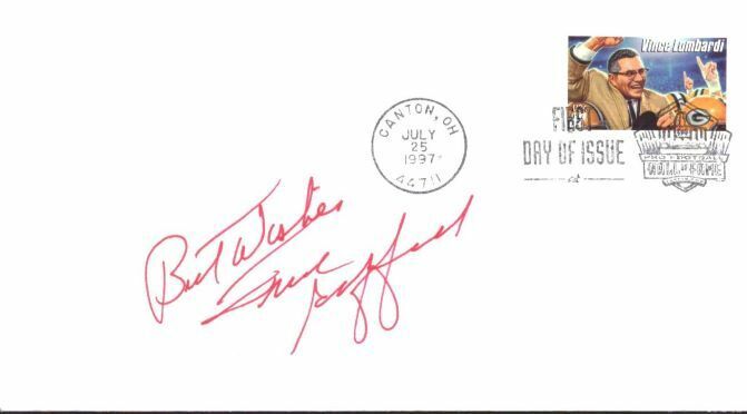 Frank Gifford Signed 1997 FDC First Day Cover Lombardi New York Giants 151494