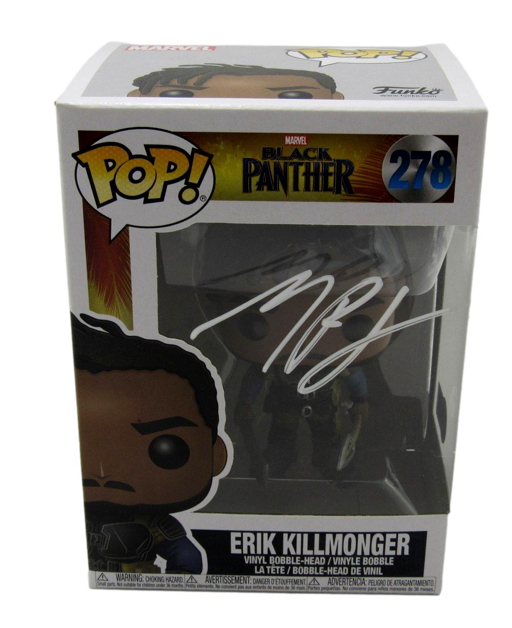 Michael B. Jordan Autographed Funko Pop! #278 "Black Panther" JSA 181189