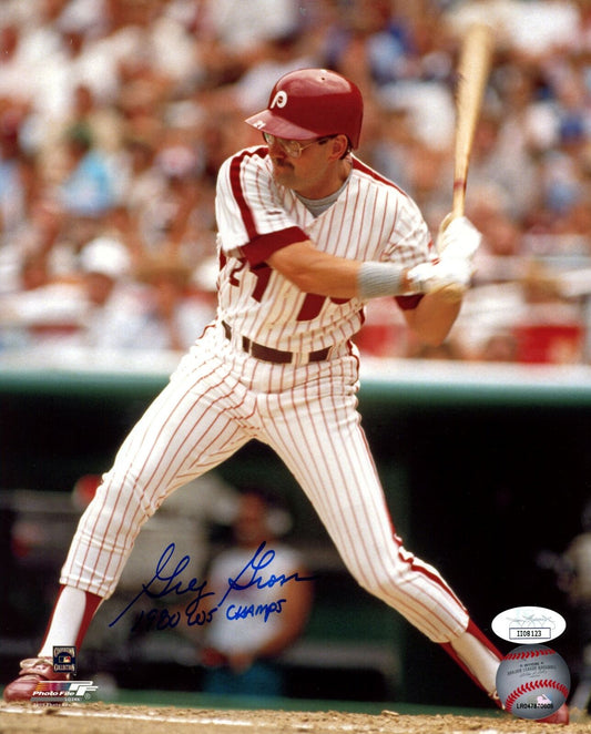 Greg Gross Philadelphia Phillies Signed 1980 World Series  8x10 Photo JSA 153834