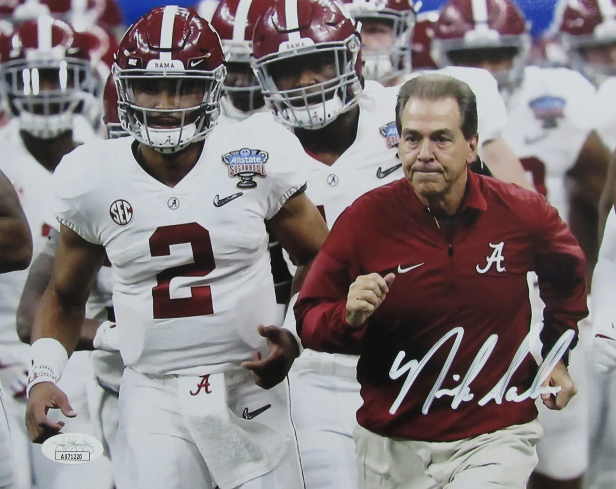 Nick Saban Signed/Auto 8x10 Photo University of Alabama JSA 189353