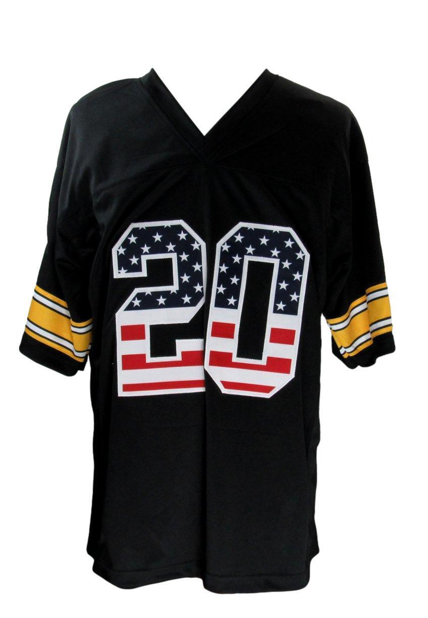 Rocky Bleier Autographed/Inscribed USA Custom Football Jersey Steelers JSA