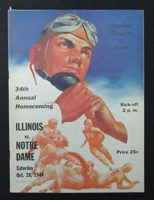 10/28/1944 Illinois vs. Notre Dame College Program 185935