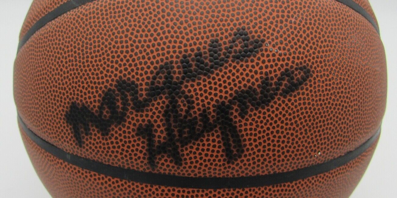 Marques Haynes HOF Signed Globetrotters Spalding Basketball Beckett 151447