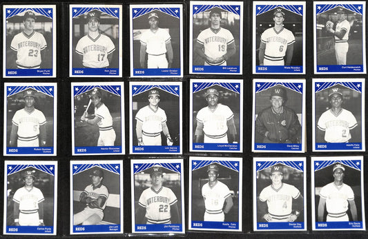 1983 TCMA Baseball Waterbury Reds Complete Team Set (19/19) Cards 189367