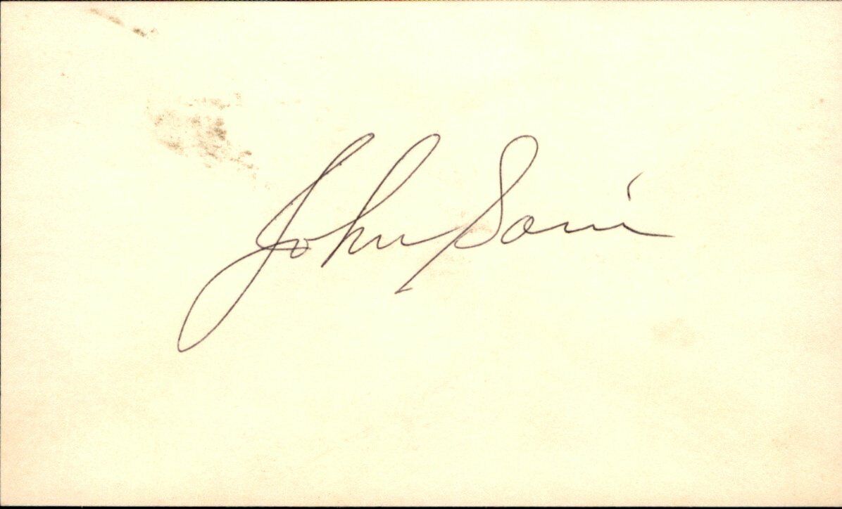 Johnny Sain Boston Braves d.2006 Signed/Autographed 3x5 Index Card 162537