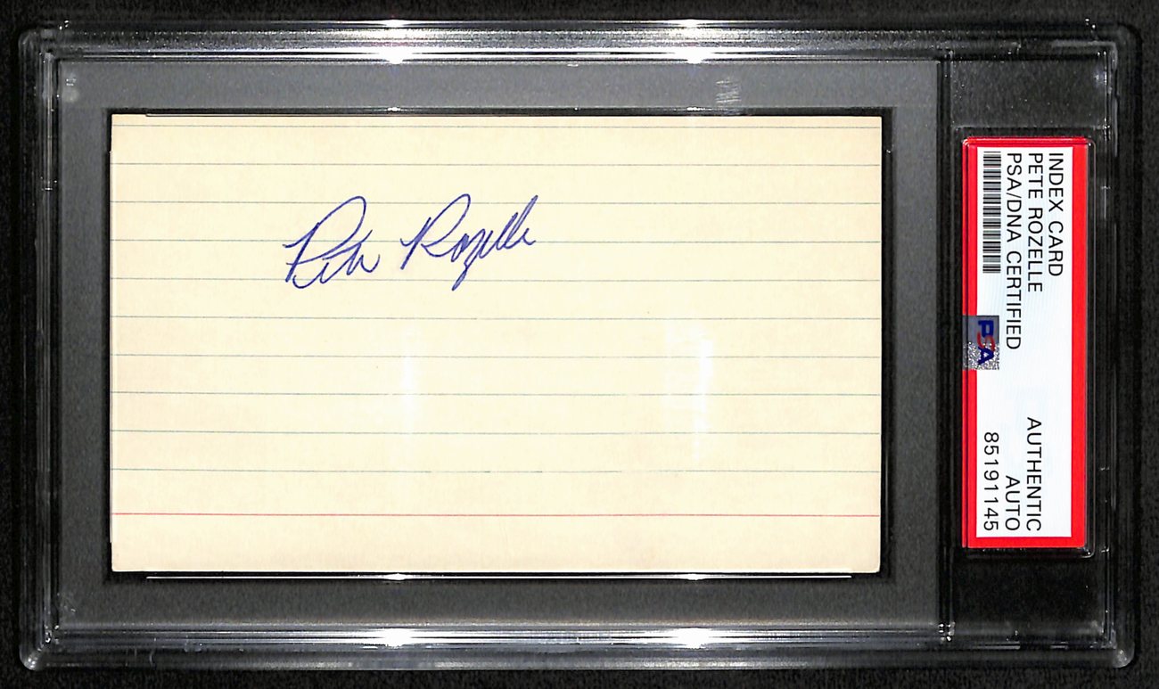 Pete Rozelle Signed/Auto 3x5 Index Card NFL Commissioner PSA/DNA 187486