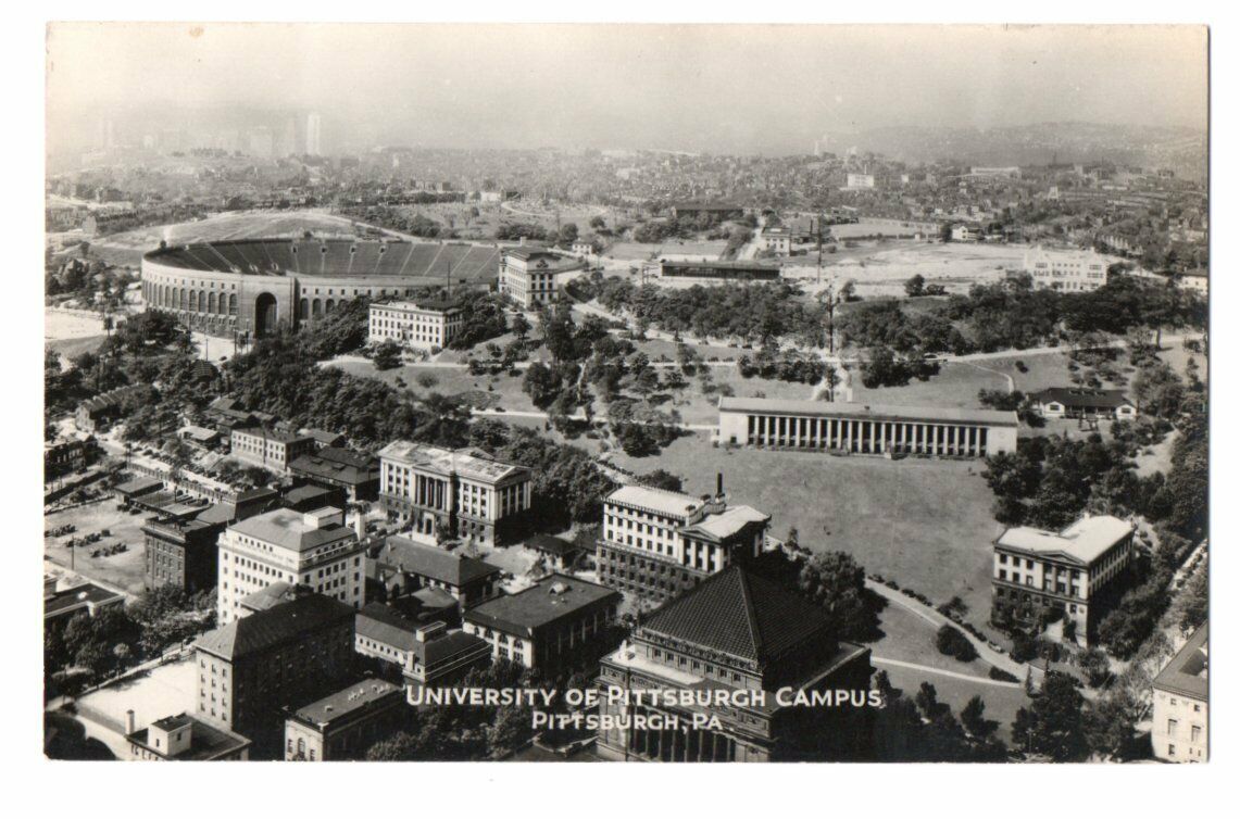 Vintage Unused Postcard of aerial view of the University of Pittsburgh 143650