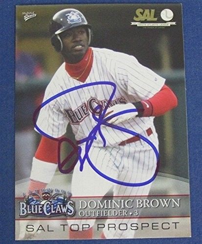 Domonic Brown Phillies Signed/Autographed 2008 Multi-Ad Baseball Card #4