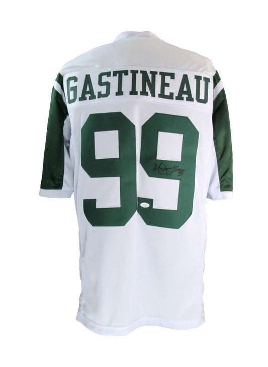 Mark Gastineau Autographed White Custom Football Jersey New York Jets JSA