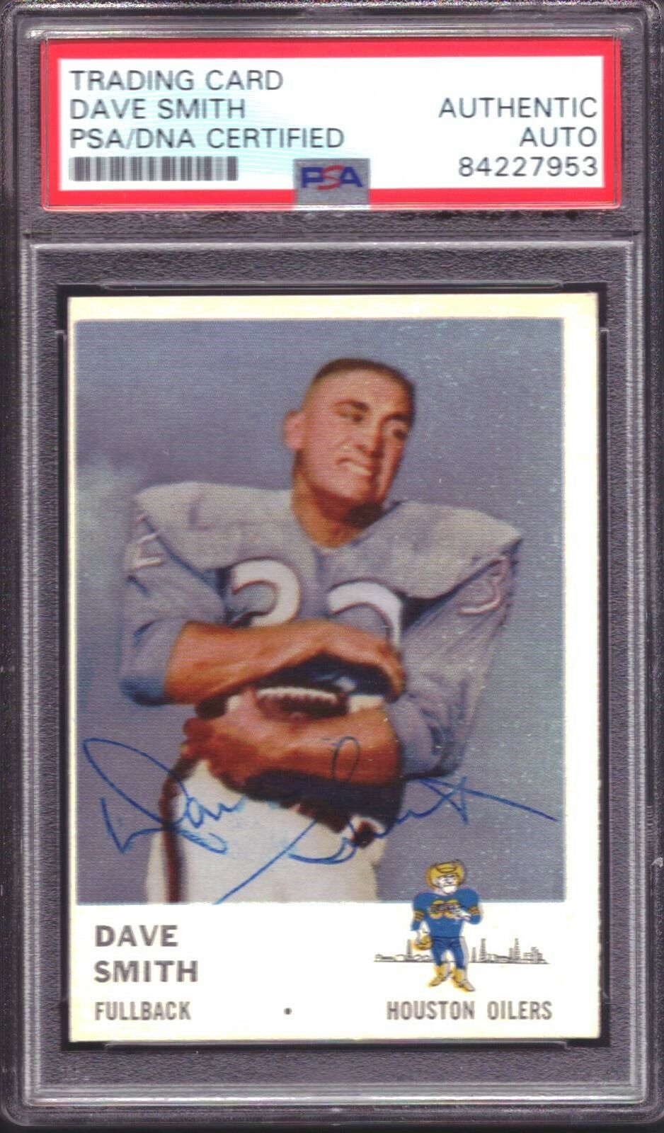 1961 Fleer #170 Dave Smith Oilers Signed/Autographed Card PSA/DNA 152727