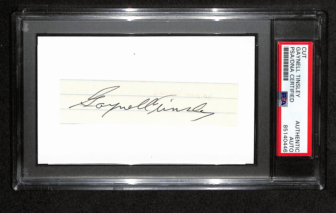Gaynell Tinsley  Autographed 3x5 Cut Card PSA/DNA 186540