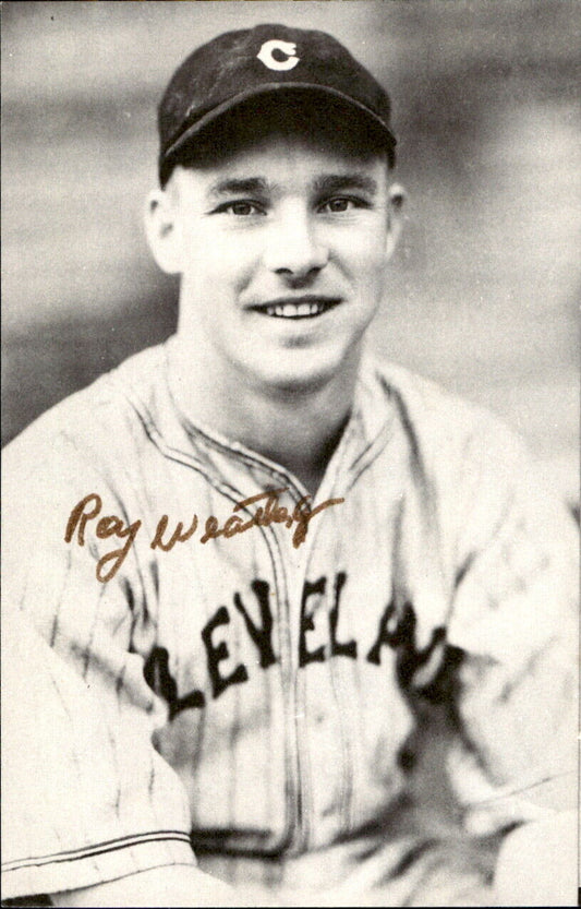 Roy Weatherly Indians d. 1991 Signed/Autographed 3x5  Photo 179308