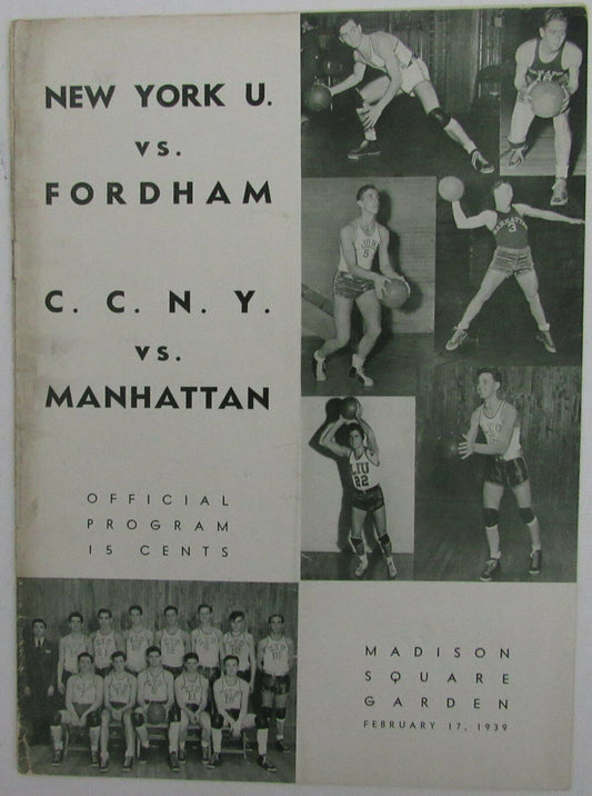 1939 NCAA Basketball Doubleheader Games Program at Madison Square Garden  145170