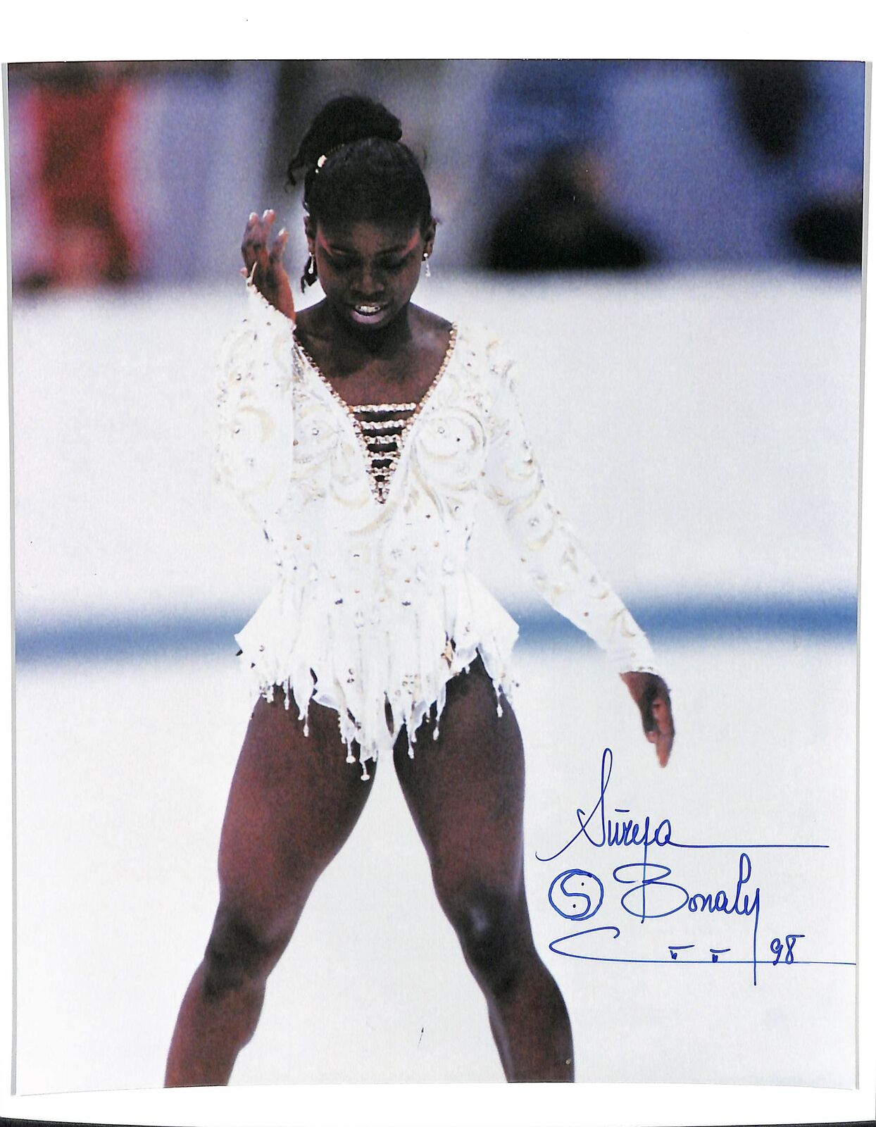 Suraya Bonaly 5X European Women's Figure Skating Champ Signed 8x10 Photo 180493