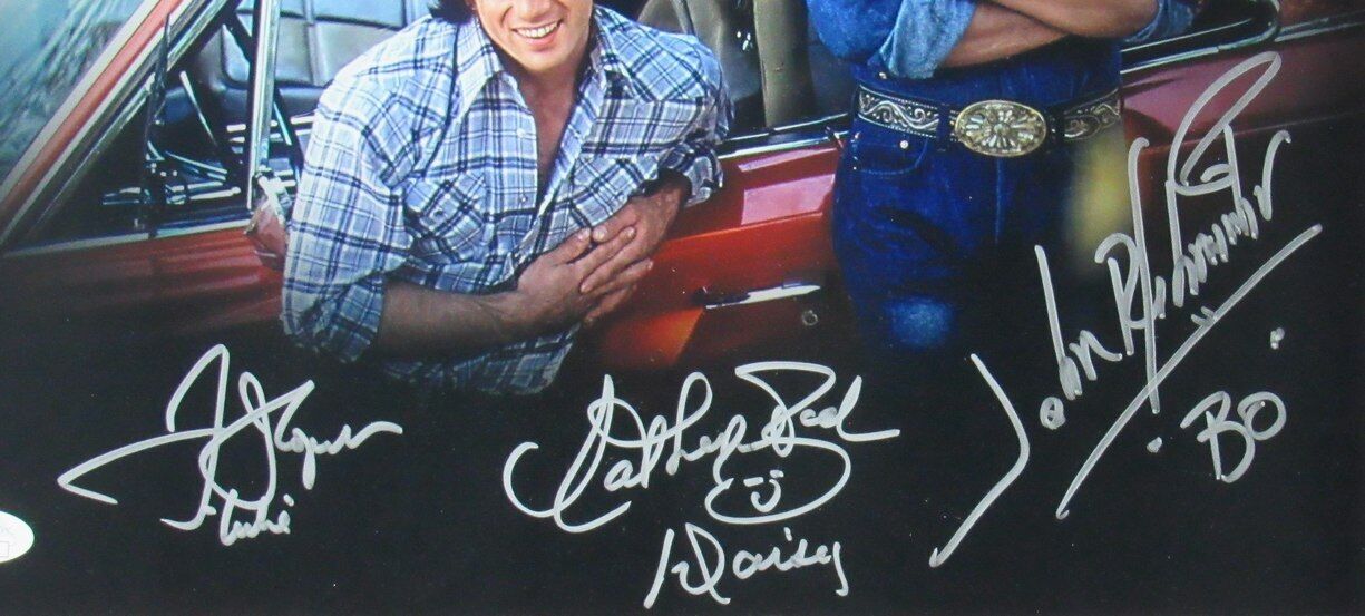 "Dukes of Hazzard" Signed/Inscr by 3 Cast Members 11x14 Photo Framed JSA 167465