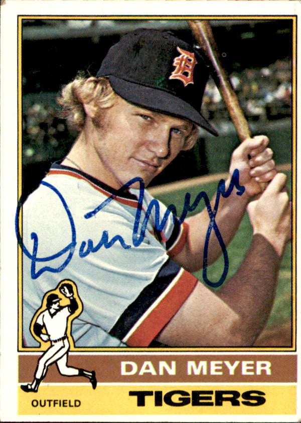 Dan Meyer Autographed 1976 TOPPS Card #242 Detroit Tigers 183400