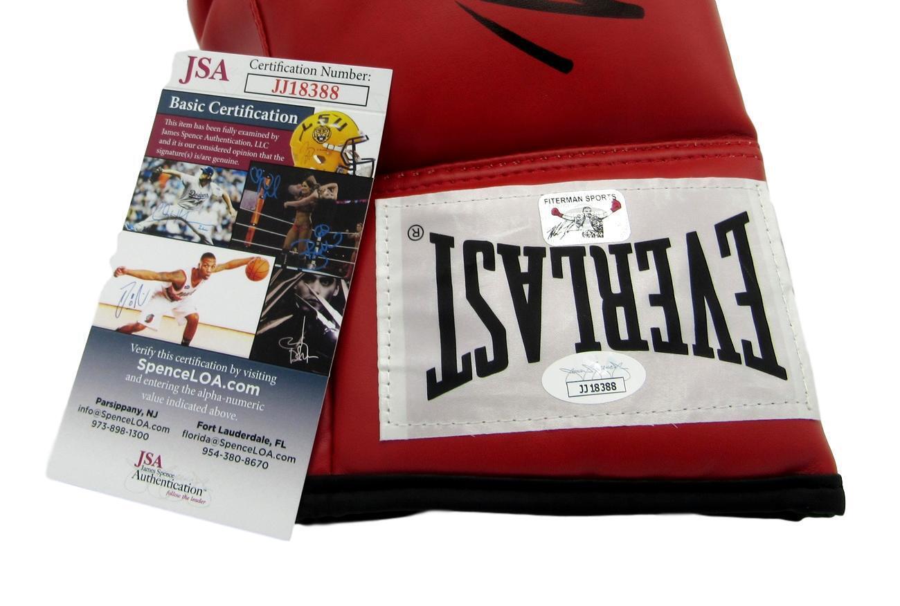 Mike Tyson Signed/Autographed Red Everlast Boxing Glove (Right) JSA 146560