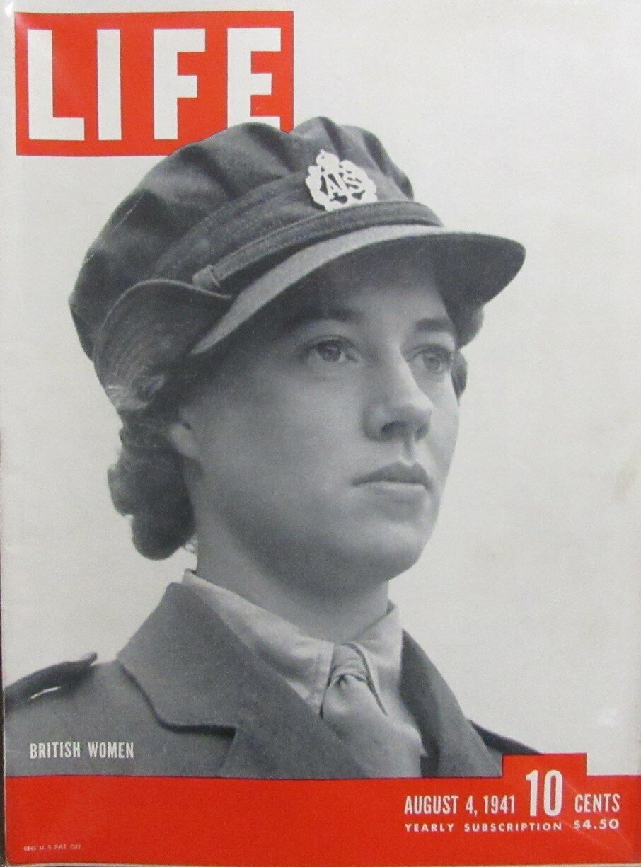 Vintage LIFE Magazine August 4, 1941 British Military Women at War FDR 164639