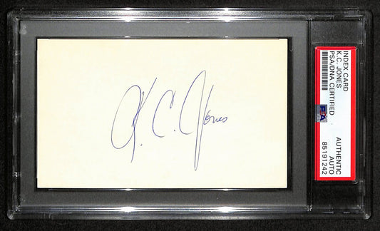 K.C. Jones HOF Signed/Auto 3x5 Index Card Boston Celtics PSA/DNA 188551