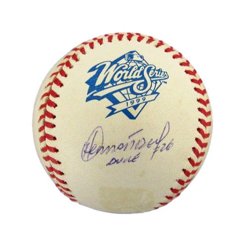 Orlando Hernandez Signed/Inscribed 1999 World Series Baseball Yankees JSA 188478