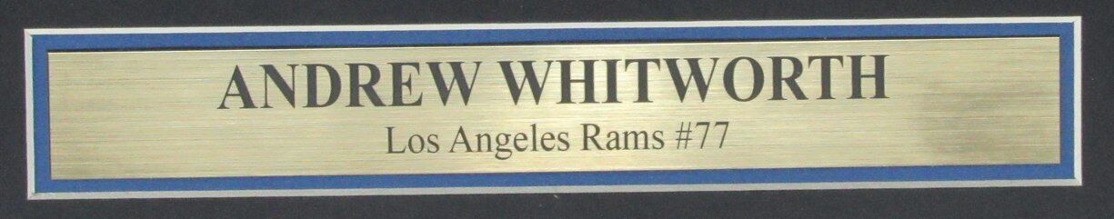 Andrew Whitworth Autographed 11x14 Photo Los Angeles Rams Framed Beckett
