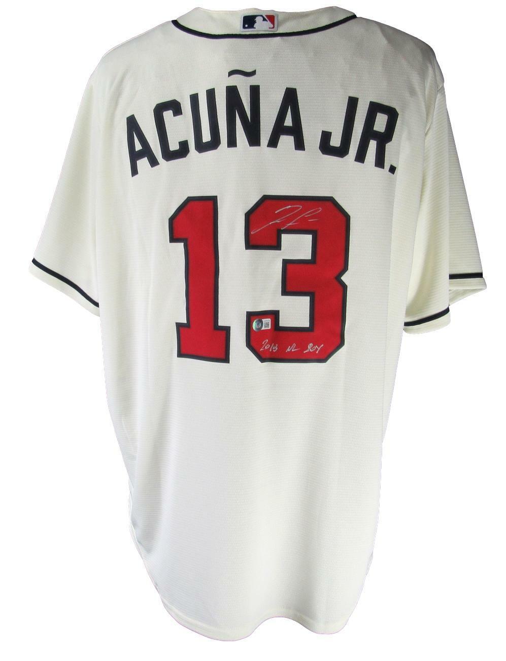 Ronald Acuna Jr Signed/Inscribed Atlanta Braves Nike Jersey Beckett  159532