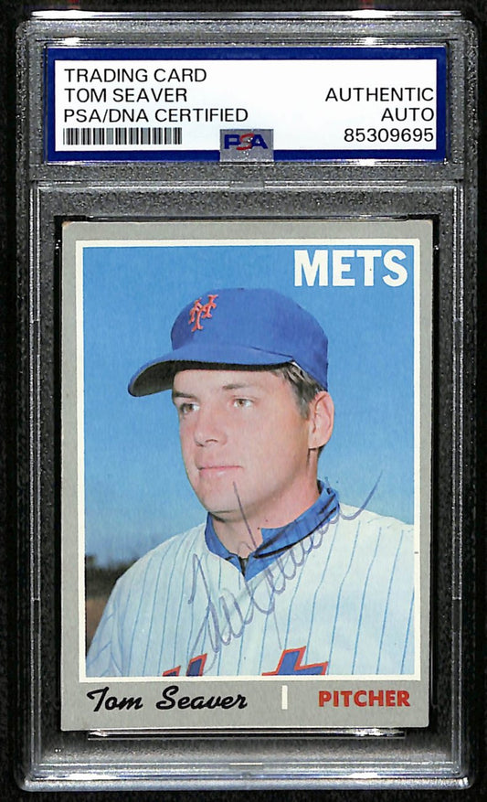Tom Seaver HOF Signed/Auto 1970 Topps Card #300 New York Mets PSA/DNA 190676