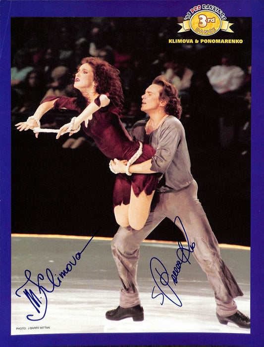 Klimova and Ponomarenko 1992 Gold Medalists Signed 8x10 Photo 180451