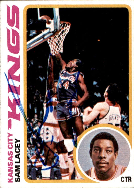 Sam Lacey Autographed 1978-79 TOPPS Basketball Card #99 Kings 182955