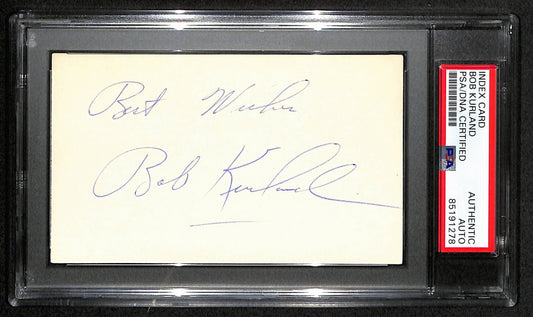 Bob Kurland HOF Signed/Auto 3x5 Index Card Oklahoma A&M Aggies PSA/DNA 188554