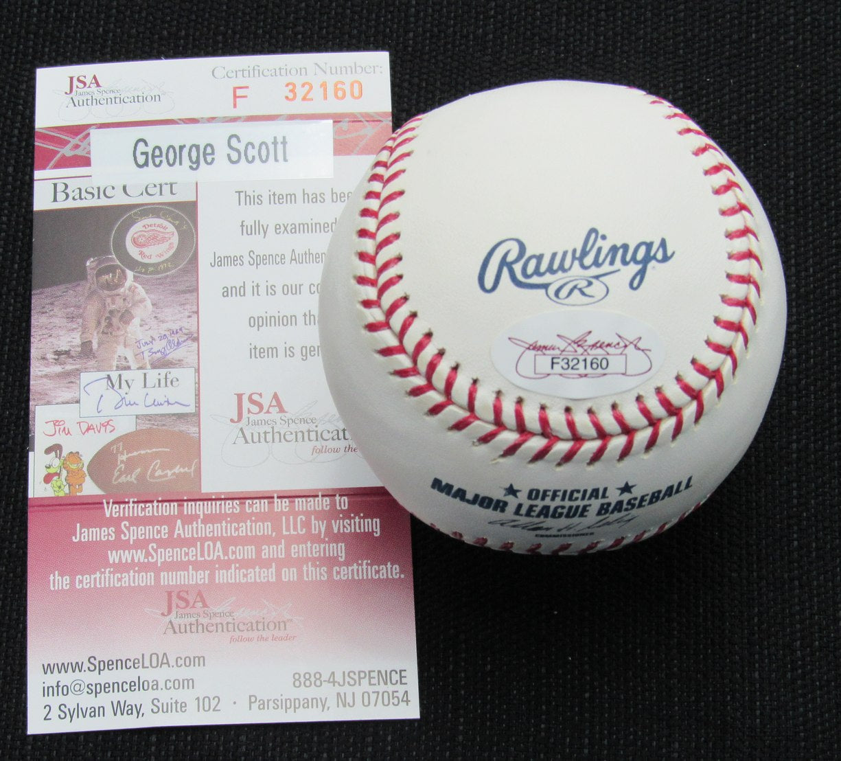George Scott Signed/Auto Yankees 100th OML Baseball JSA  186923